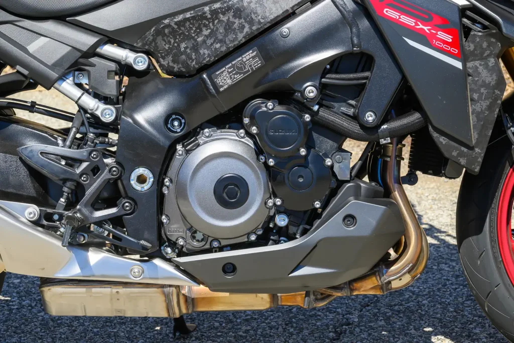2026 Suzuki GSX-S1000 Review: right side engine