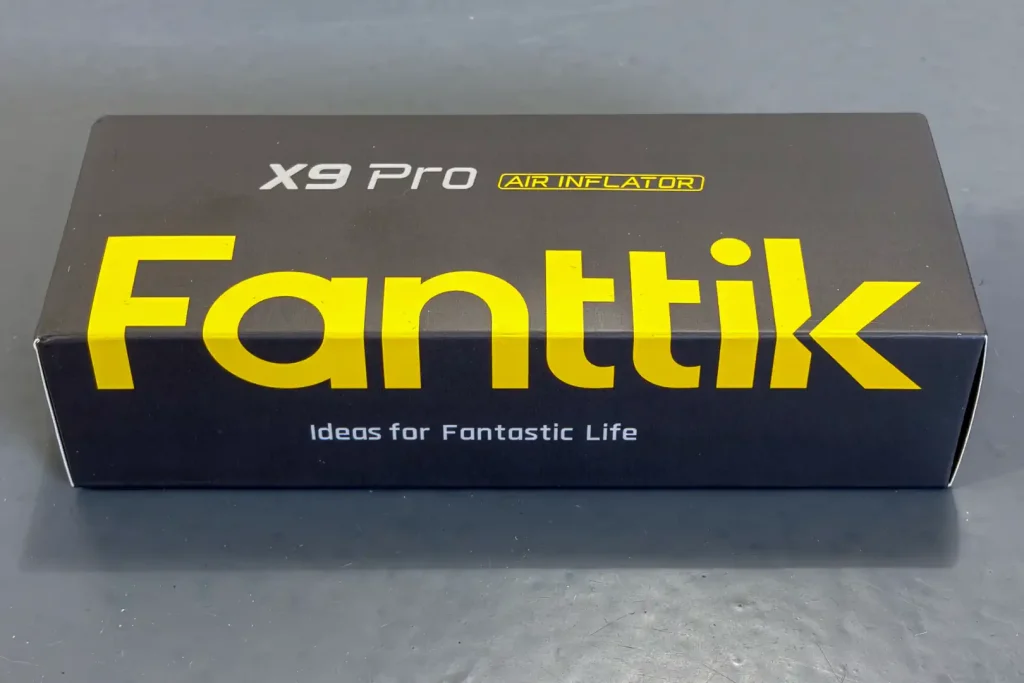 Fanttik X9 Pro Tire Inflator Review: Product in box