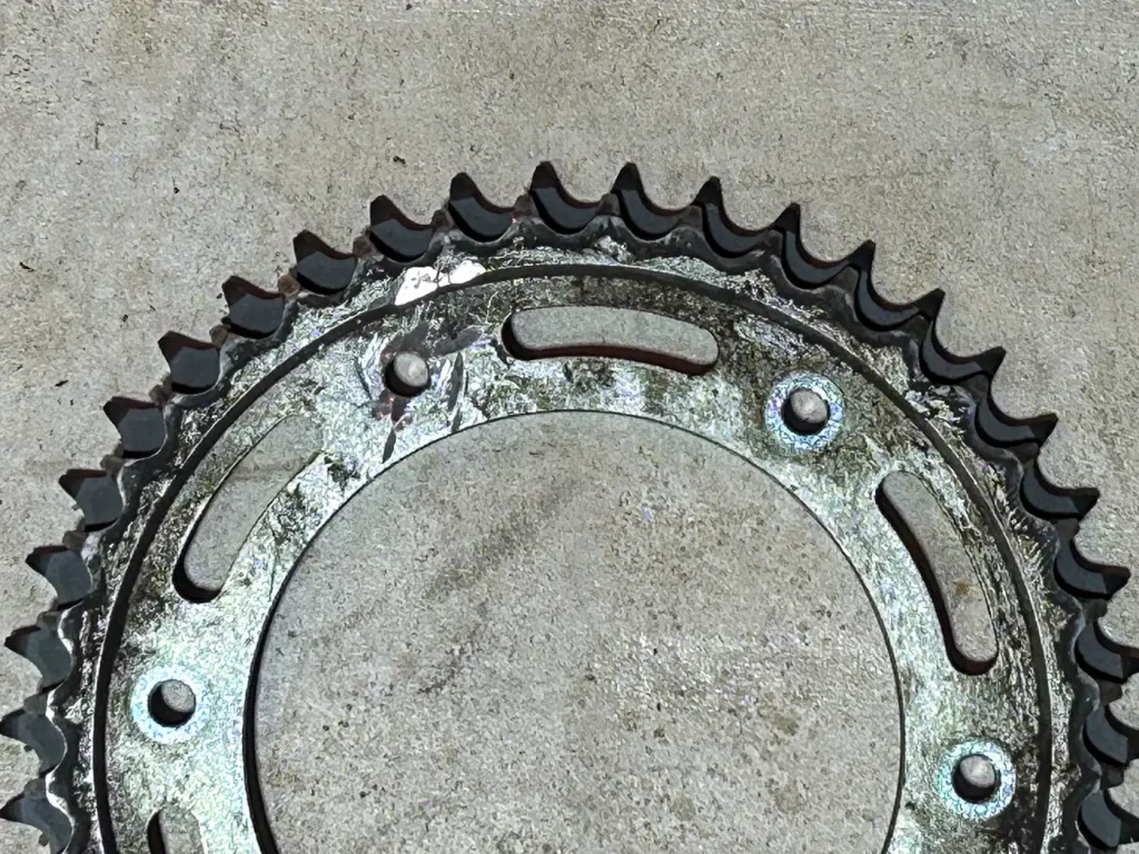 CRF300L gearing: Showing the different sizes of the stock and JT sprocket