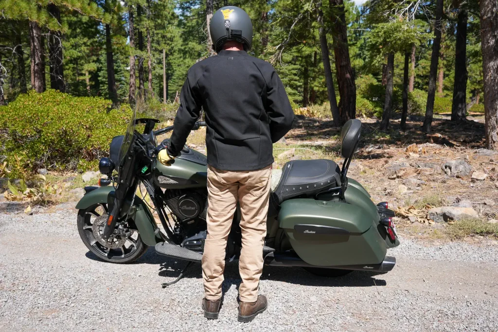 Pando Moto Robby Slim Jeans Review: Full body view back