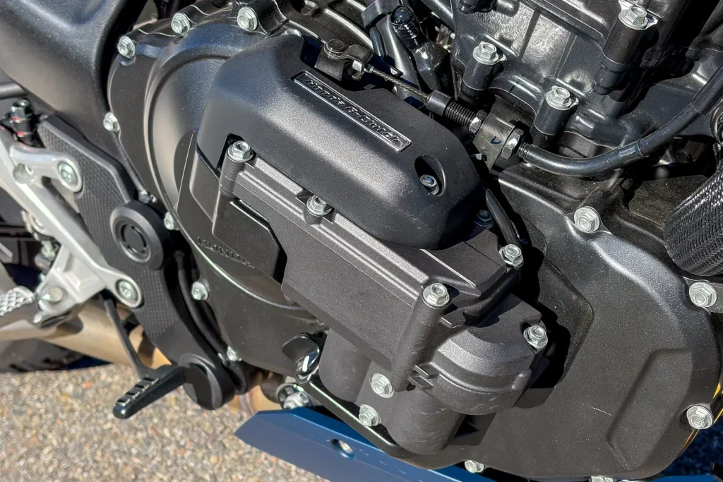 2026 Honda CB750 Hornet E-Clutch Review: Close-up of Honda e-clutch device