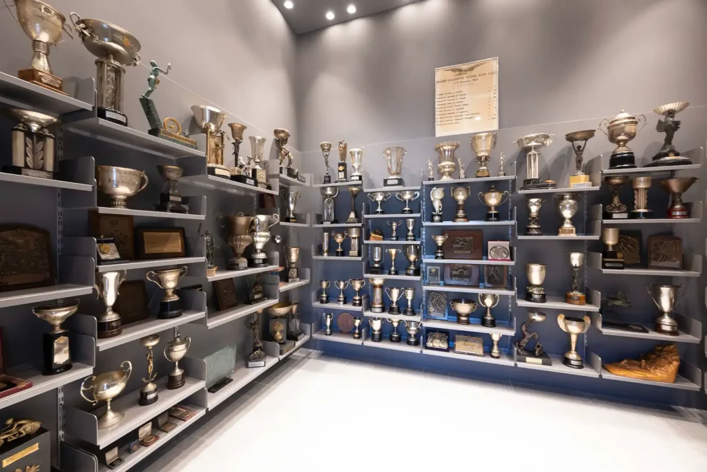 Trophy vault at Moto Guzzi Museum