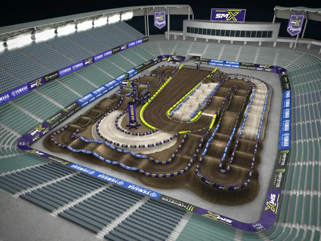 2026 SMX Playoff 2 track map, Dignity Health Sports Park, Carson