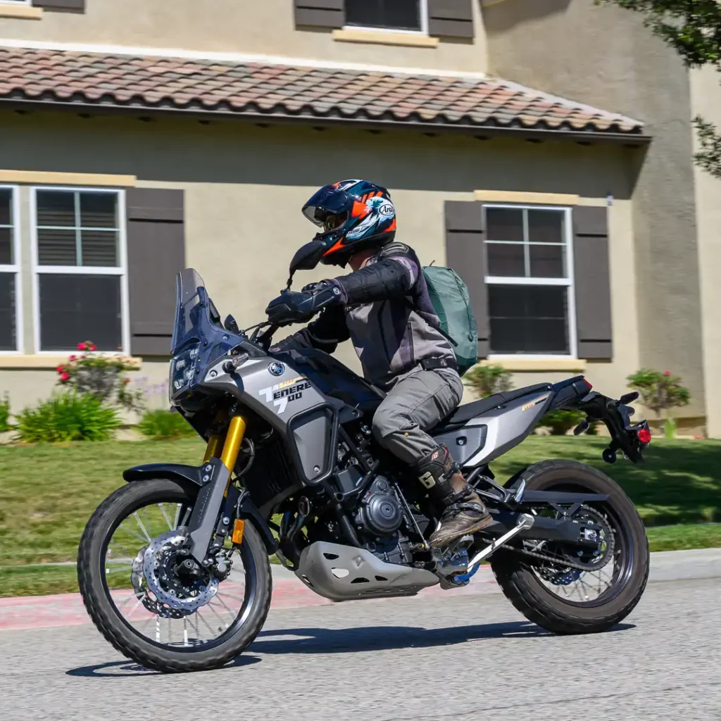 2026 Yamaha Ténéré 700 Commuter Review: Suburban home behind an adventure motorcycle