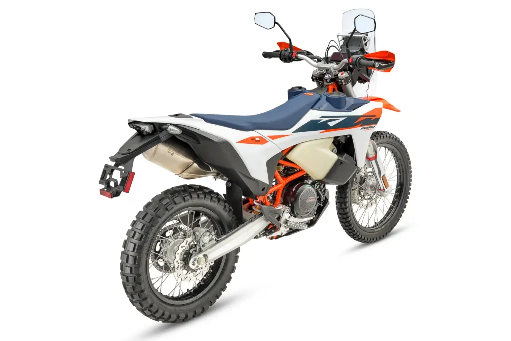 back view of the 2027 KTM 690 Rally