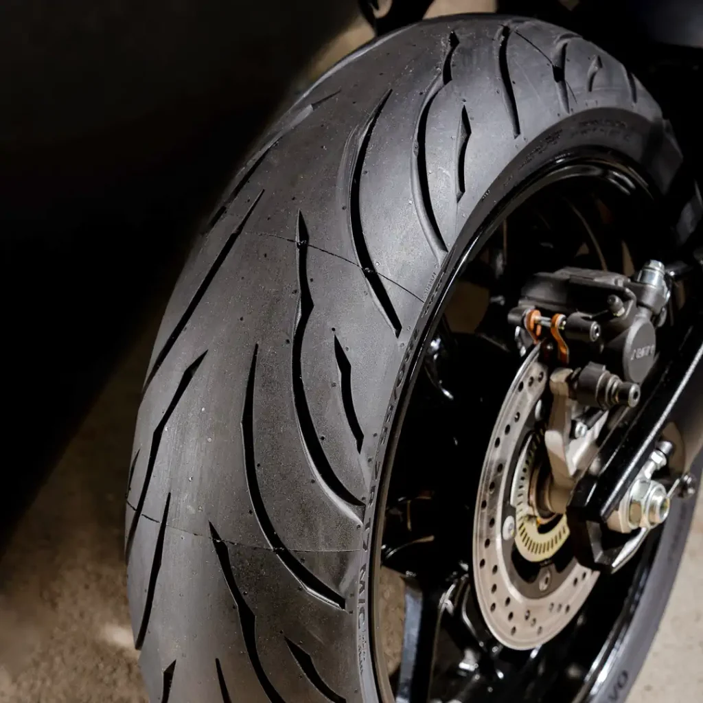 Continental ContiMotion Evo: New Budget Sport-Touring Tire mounted on rear rim