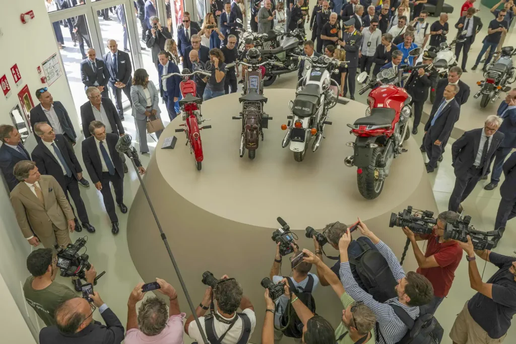 Vintage Moto Guzzis at museum