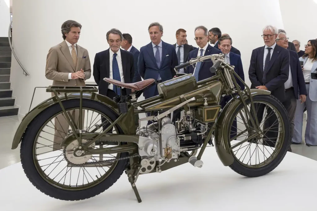 Vintage motorcycle at Moto Guzzi museum