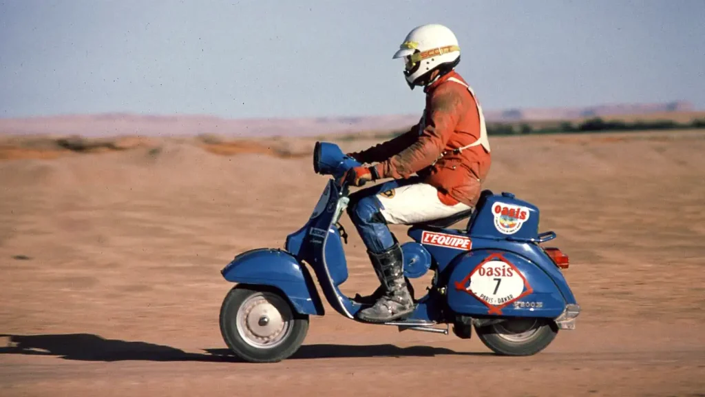 Paris-Dakar Rally on Scooter