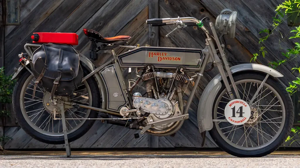 1914 Harley-Davidson Model 10E right profile view outdoors