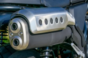 Exhaust of a 2026 Honda SCL500