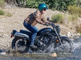 2026 Honda SCL500 Review: A Scrambler Time Machine 2026 Honda SCL500 Review: Scrambler motorcycle crossing a stream