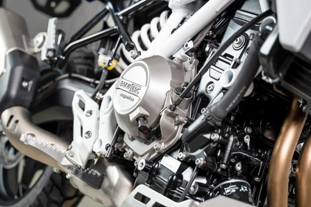 Closeup of the front of the new BMW 450 Engine