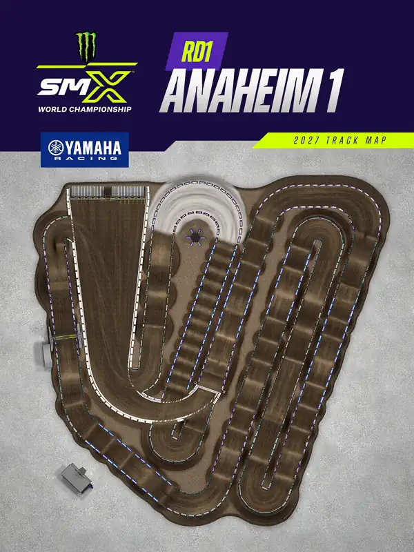 2027 Monster Energy Supercross Schedule: Anaheim 1 track map