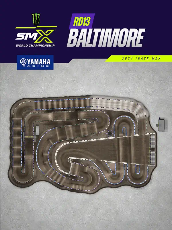 Baltimore Supercross track map