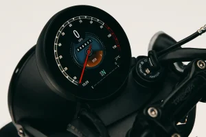 Round motorcycle speedometer
