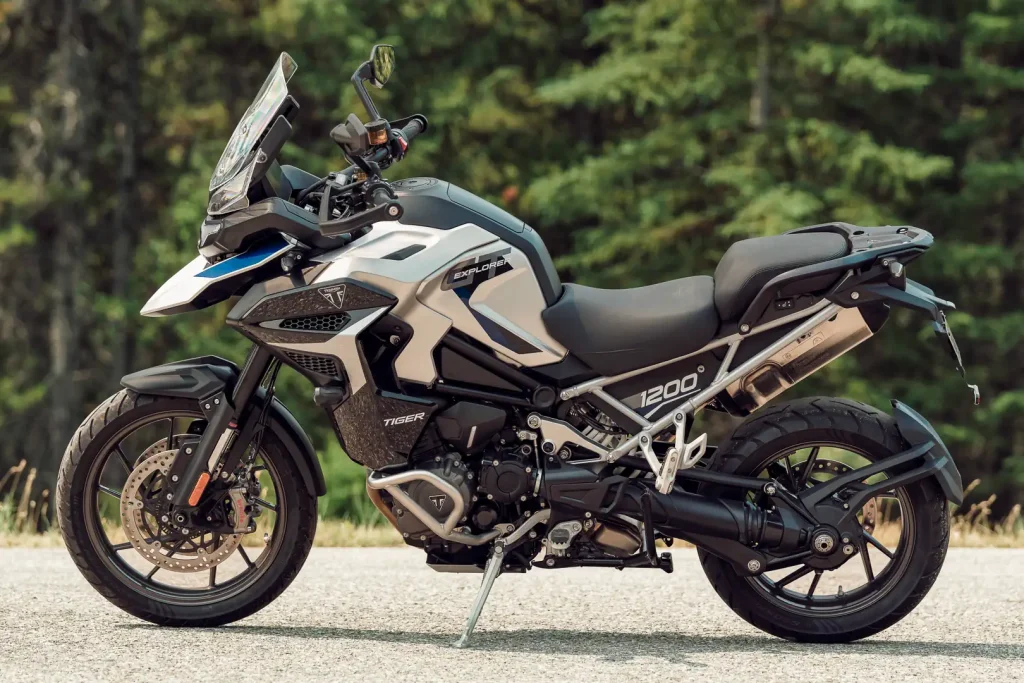 2027 Triumph Tiger 1200 GT Explorer parked, left side