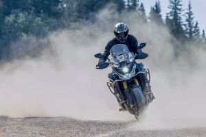 2027 Triumph Tiger 1200 Rally Explorer riding on dirt