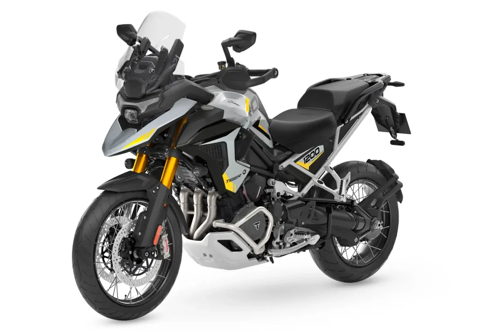 2027 Triumph Tiger 1200 Rally Pro left front three-quarter view