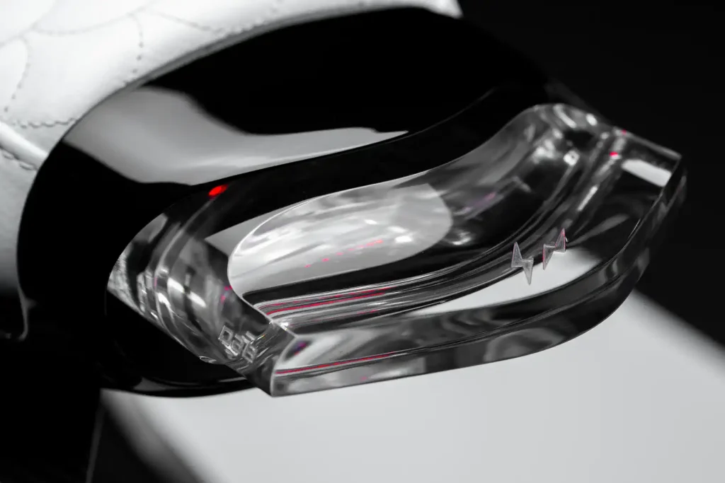 Fragment lightning-bolt logo in the clear taillight of the Brabus Urban E Fragment Edition
