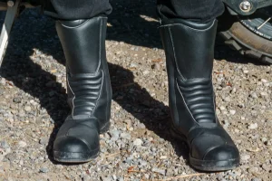 Rider showing the front view of the Xpd X-Venture H2Out boots